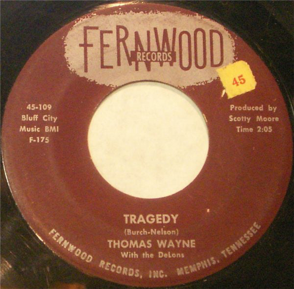 Thomas Wayne With The Delons - Tragedy (45-Tours Usagé)