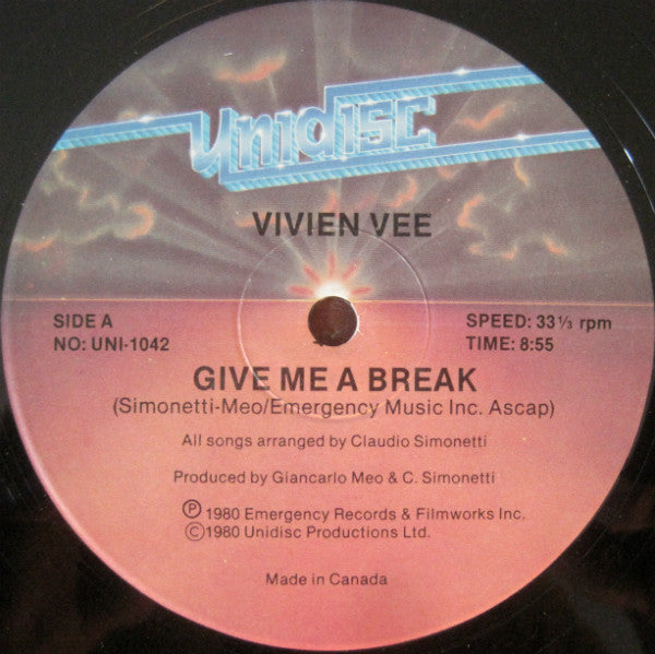 Vivien Vee - Give Me a Break (Vinyle Usagé)