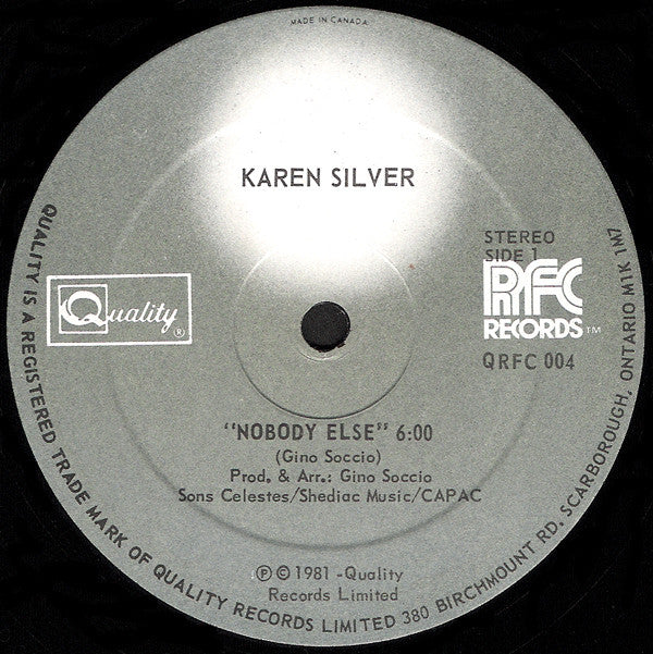 Karen Silver - Nobody Else (Vinyle Usagé)