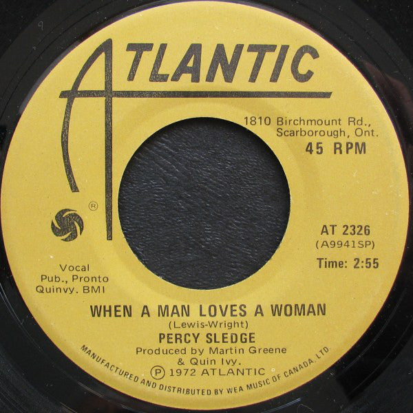 Percy Sledge - When A Man Loves A Woman / Love Me Like You Mean It (45-Tours Usagé)