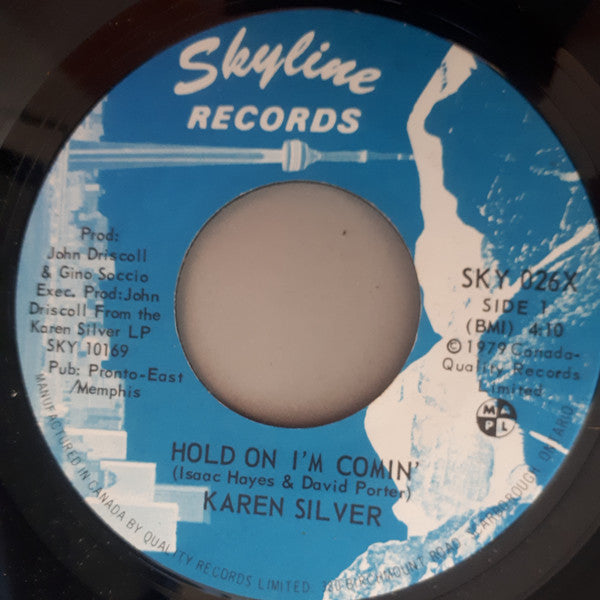 Karen Silver - Hold On Im Coming (45-Tours Usagé)