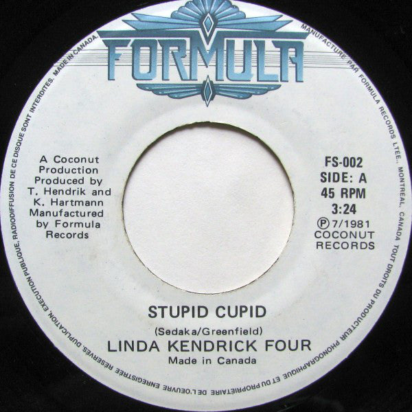 Linda Kendrick Four - Stupid Cupid / Hideaway (45-Tours Usagé)