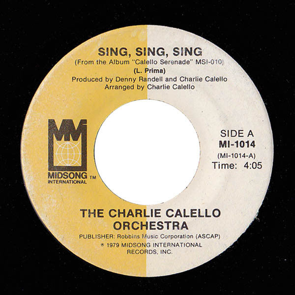 The Charlie Calello Orchestra - Sing Sing Sing (45-Tours Usagé)