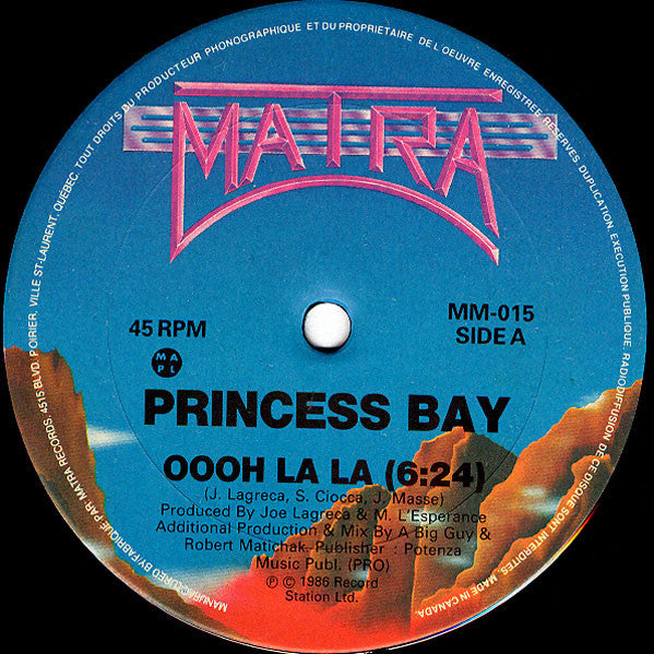 Princess Bay - Oooh La La (Vinyle Usagé)