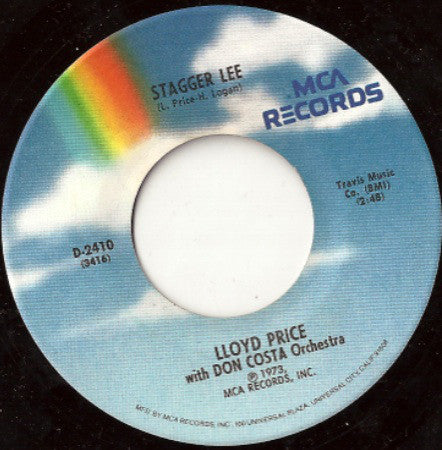 Lloyd Price With Don Costa Orchestra - Stagger Lee (45-Tours Usagé)