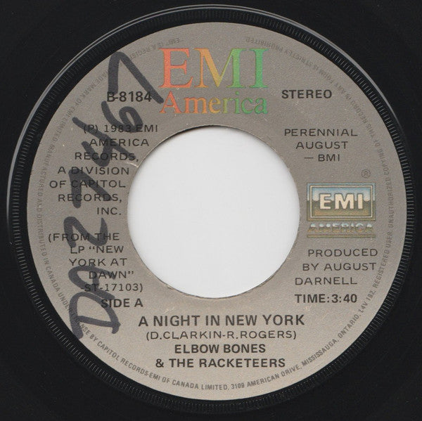 Elbow Bones And The Racketeers - A Night In New York (45-Tours Usagé)