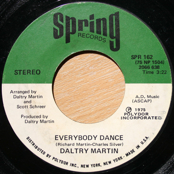 Daltry Martin - Everybody Dance / Stay With Me (45-Tours Usagé)