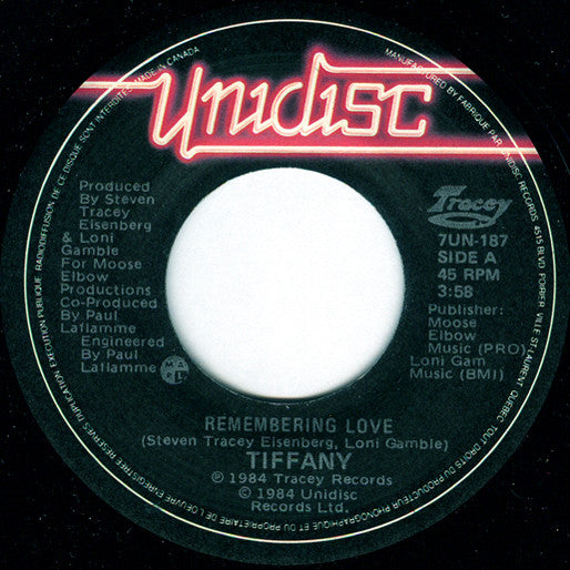 Tiffany (6) - Remembering Love (45-Tours Usagé)