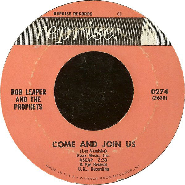 Bob Leaper And The Prophets (10) - Come And Join Us (45-Tours Usagé)