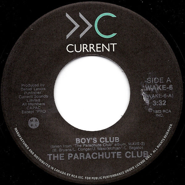 The Parachute Club - Boys Club (45-Tours Usagé)