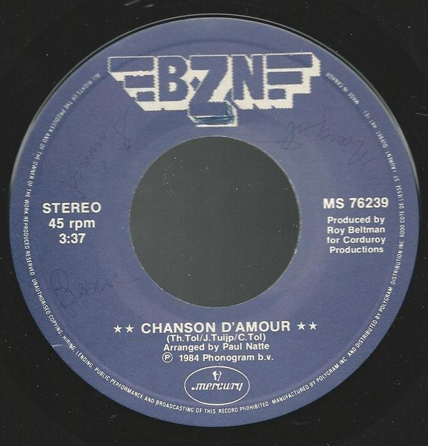 Bzn - Chanson Damour / Les Gens De Tous Les Jours (45-Tours Usagé)