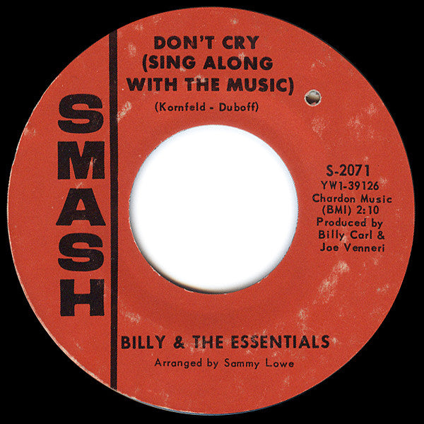 Billy And The Essentials - Dont Cry (sing Along With The Music) / Baby Go Away (45-Tours Usagé)