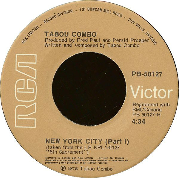 Tabou Combo - New York City (45-Tours Usagé)