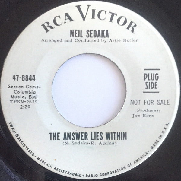 Neil Sedaka - The Answer Lies Within (45-Tours Usagé)