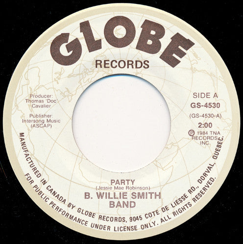 The B Willie Smith Band - Party (45-Tours Usagé)