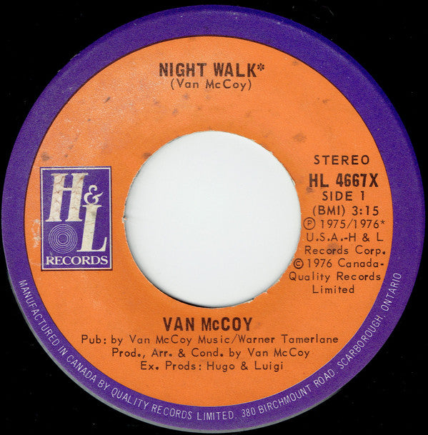 Van Mccoy - Night Walk (45-Tours Usagé)