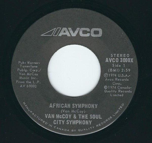 Van Mccoy And The Soul City Symphony - African Symphony (45-Tours Usagé)