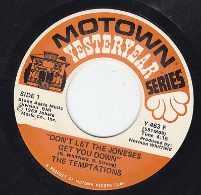 The Temptations - Dont Let The Joneses Get You Down / Ball Of Confusion (thats What The World Is Today) (45-Tours Usagé)