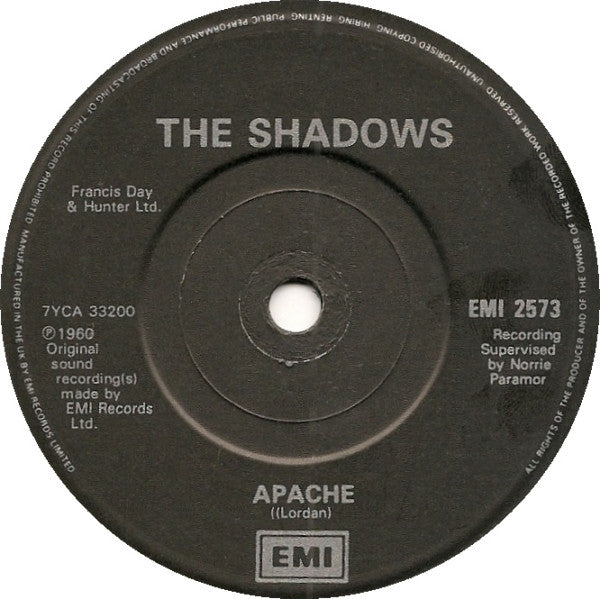 The Shadows - Apache / Wonderful Land / Fbi (45-Tours Usagé)