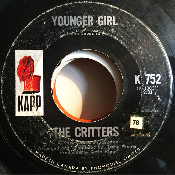 The Critters - Younger Girl / Gone For Awhile (45-Tours Usagé)