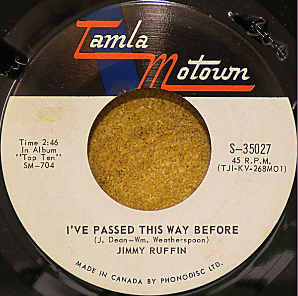 Jimmy Ruffin - Ive Passed This Way Before / Tomorrows Tears (45-Tours Usagé)