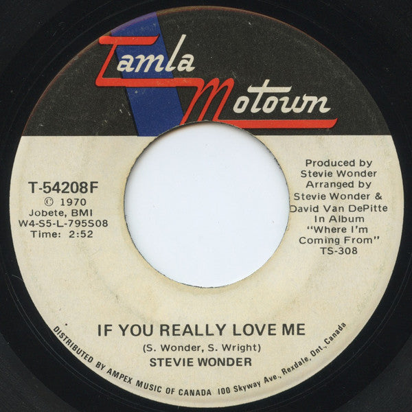 Stevie Wonder - If You Really Love Me / Think Of Me As Your Soldier (45-Tours Usagé)