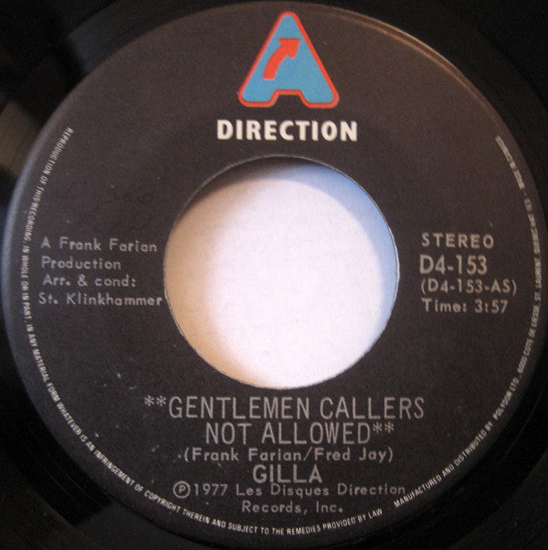 Gilla - Gentlemen Callers Not Allowed (45-Tours Usagé)