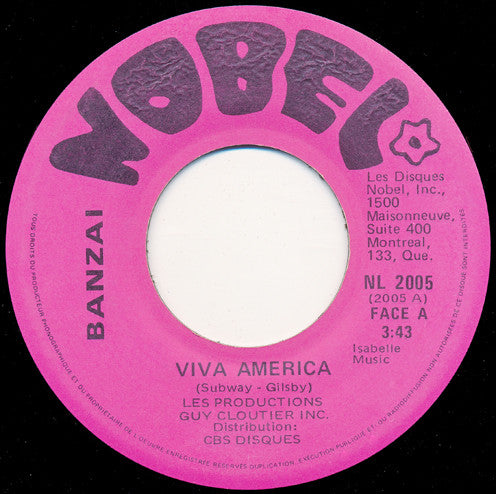 Banzaii - Viva America (45-Tours Usagé)