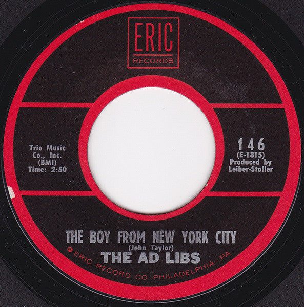 The Ad Libs / The Trade Winds - The Boy From New  York City / New Yorks A Lonely Town (45-Tours Usagé)