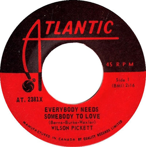 Wilson Pickett - Everybody Needs Somebody To Love (45-Tours Usagé)