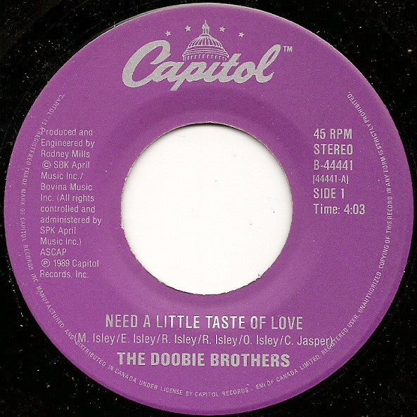 The Doobie Brothers - Need A Little Taste Of Love (45-Tours Usagé)