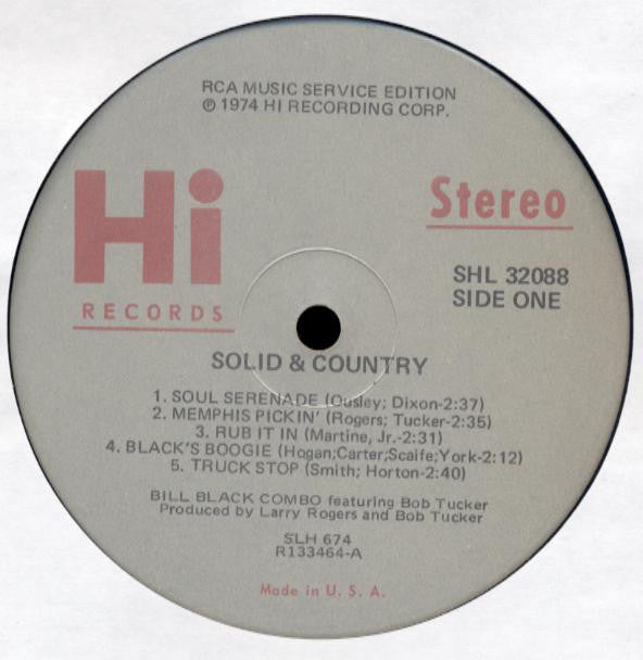 Bill Black Combo - Solid and Country (Vinyle UsagŽ)