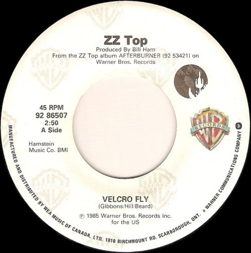 Zz Top - Velcro Fly / Woke Up With Wood (45-Tours Usagé)