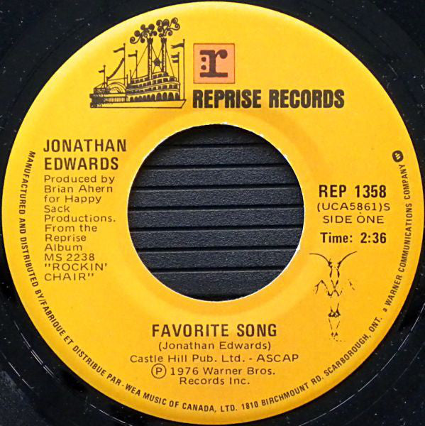 Jonathan Edwards (2) - Favorite Song (45-Tours Usagé)