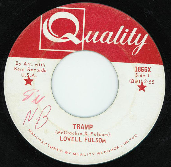 Lowell Fulsom - Tramp (45-Tours Usagé)