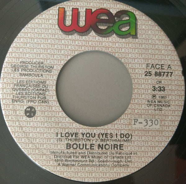 Boule Noire - I Love You (yes I Do) (45-Tours Usagé)