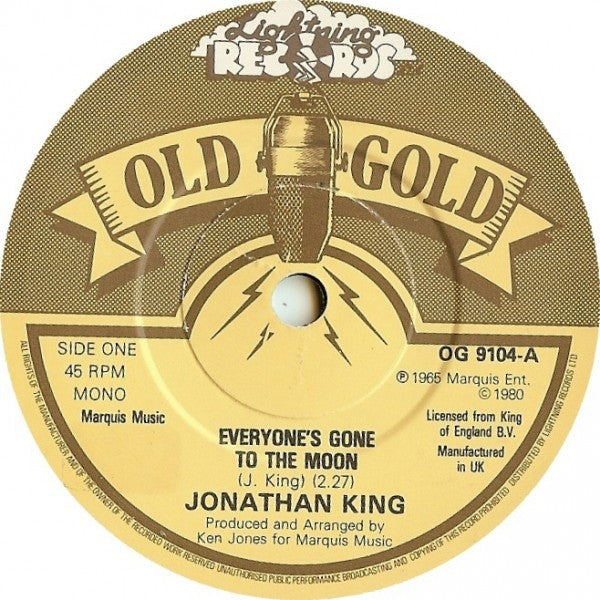 Jonathan King - Everyones Gone To The Moon / Summers Coming (45-Tours Usagé)