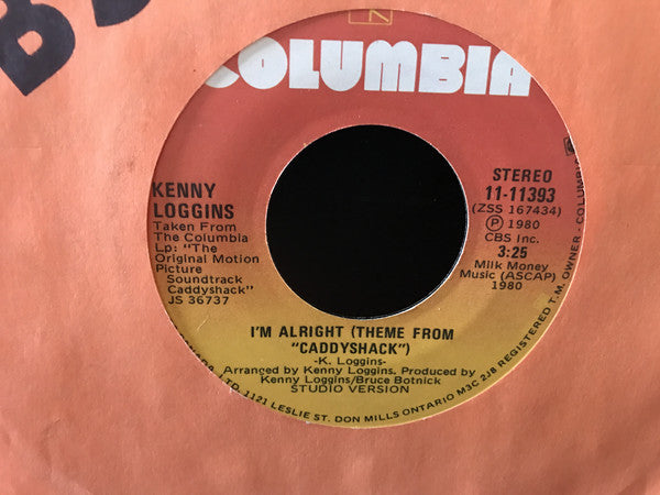 Kenny Loggins - Im Alright (theme From "caddyshack") (45-Tours Usagé)