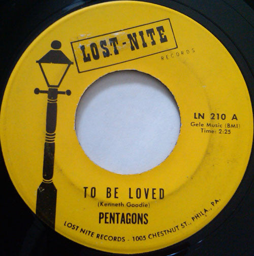 The Pentagons - To Be Loved / Down At The Beach (45-Tours Usagé)