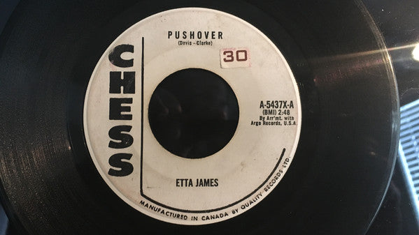 Etta James - Pushover / I Cant Hold It In Anymore (45-Tours Usagé)