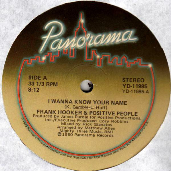 Frank Hooker and Positive People - I Wanna Know Your Name (Vinyle Usagé)