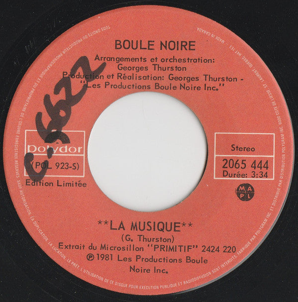 Boule Noire - La Musique (45-Tours Usagé)