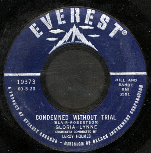 Gloria Lynne - Condemned Without Trial (45-Tours Usagé)