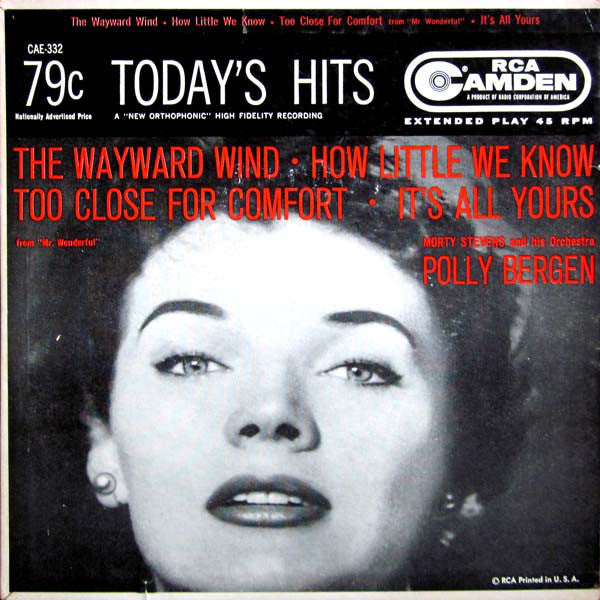 Polly Bergen With Morty Stevens And His Orchestra - Todays Hits (45-Tours Usagé)