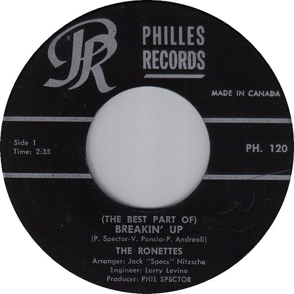 The Ronettes - (the Best Part Of) Breakin Up / Big Red (45-Tours Usagé)