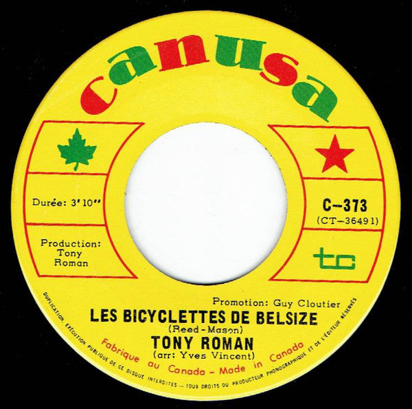 Tony Roman - Les Bicyclettes De Belsize (45-Tours Usagé)