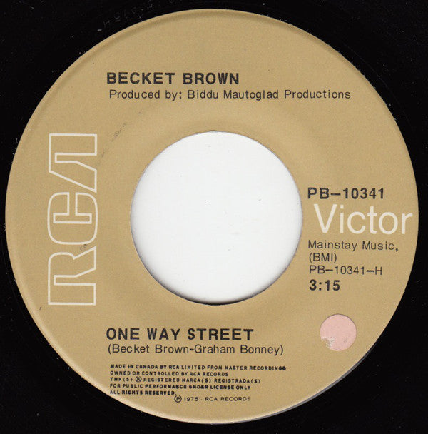 Beckett Brown - One Way Street (45-Tours Usagé)