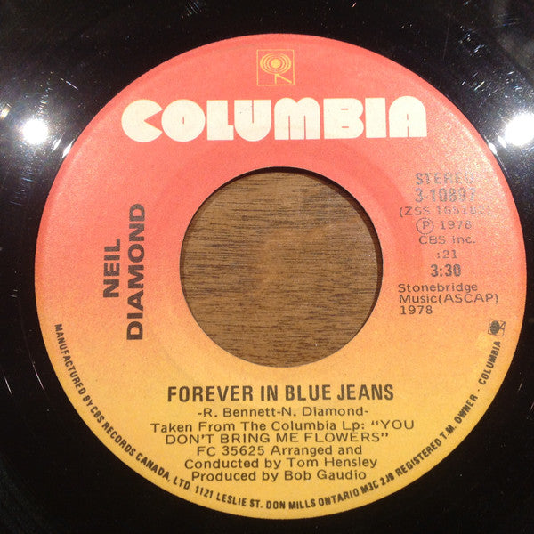 Neil Diamond - Forever In Blue Jeans / Remember Me (45-Tours Usagé)