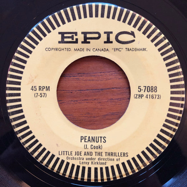 Little Joe Cook And The Thrillers - Peanuts / Lilly Lou (45-Tours Usagé)