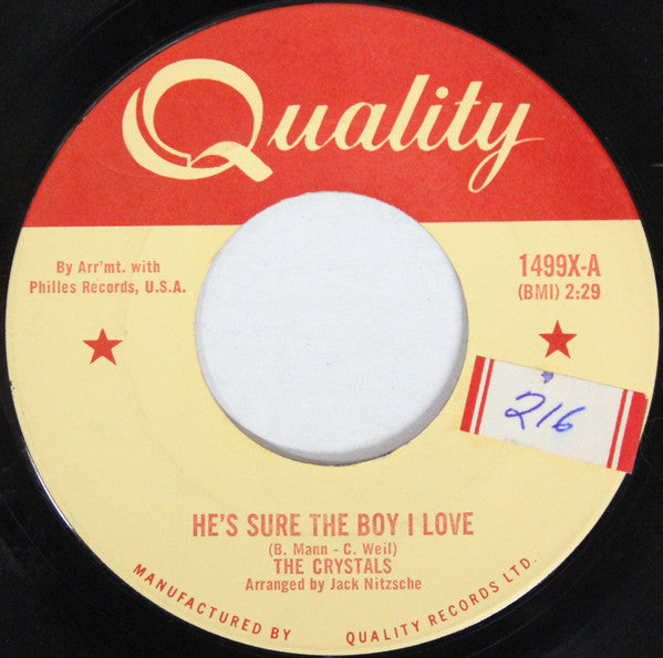 The Crystals - Hes Sure The Boy I Love (45-Tours Usagé)